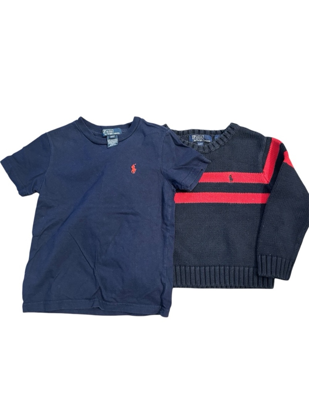 Polo by Ralph Lauren Navy Tee/Sweater Bundle - Size 4T